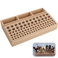 thumbnail image 1 of Leather Craft Tool Holder: 98 Holes Wood Leathercraft Tool Rack Punch Tool Stand, 1 of 5