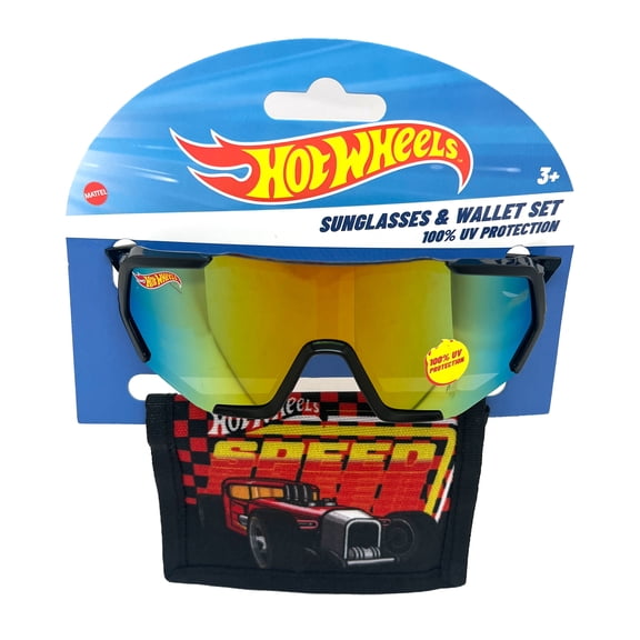 Hot Wheels Kid's Sunglasses and Wallet 2-Piece Set, Red