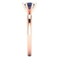 thumbnail image 3 of Clara Pucci 14K Rose Gold 0.5ct BlueSapphire Solitaire Ring for Women, 3 of 8