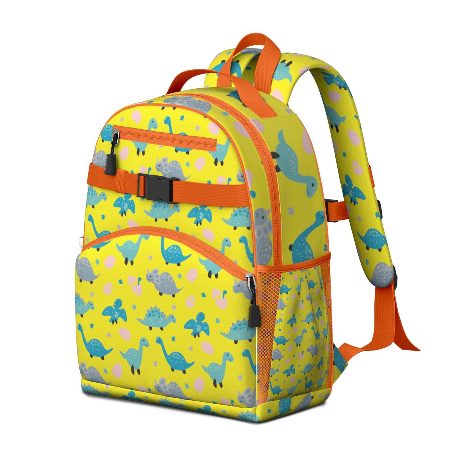 Dinosaur Print Design Toddler Backpack with Colorful Watercolor Roaring Dino and Nature-Inspired Art