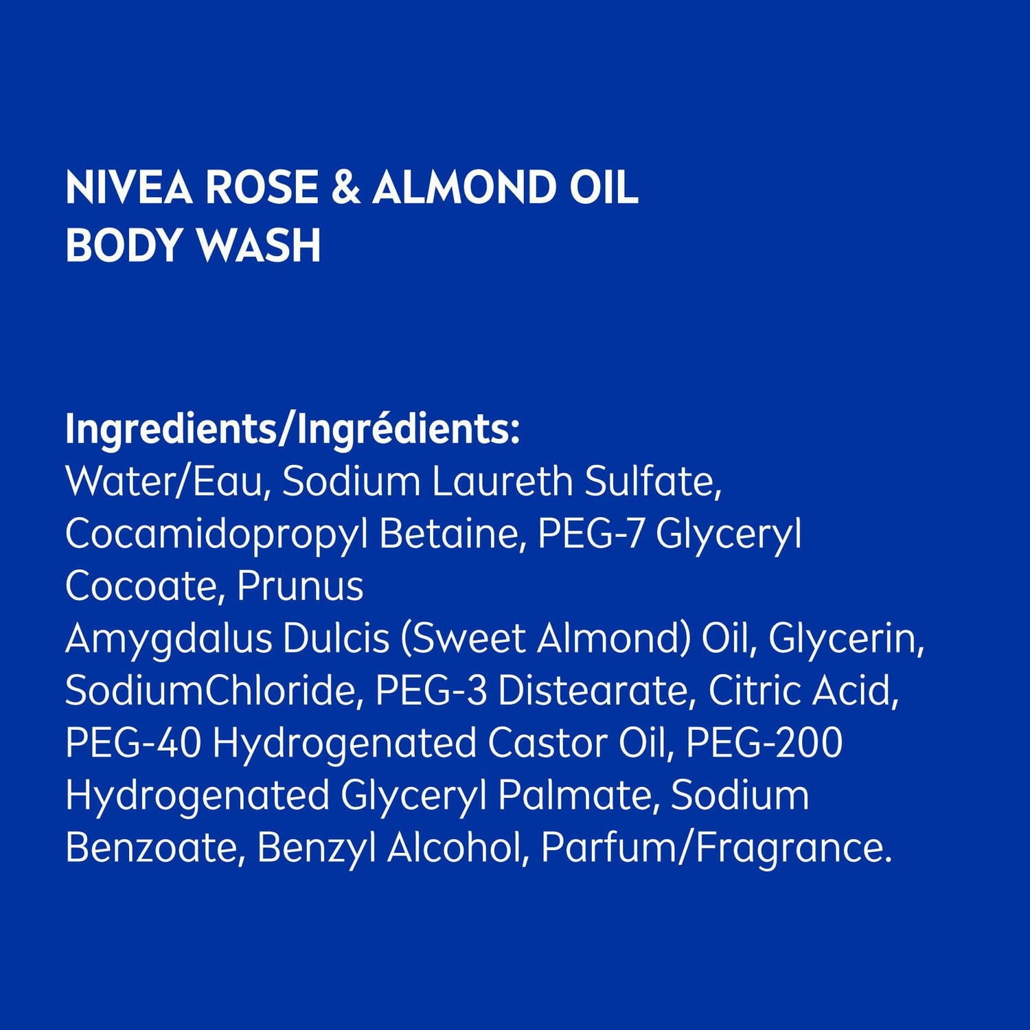 NIVEA Crème Douche Nettoyante Rose & Huile d'Amande 500 ml