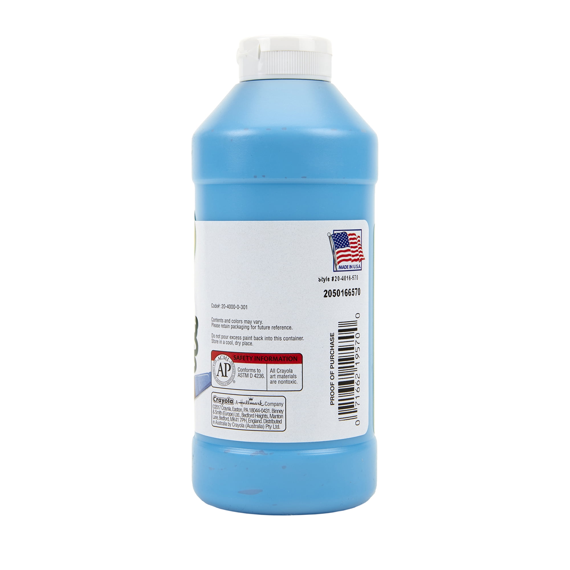 Crayola Portfolio Series Acrylic Paint, 16 oz., Brilliant Blue, Pack of 2