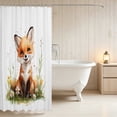 thumbnail image 3 of Erosebridal Fox Shower Curtain 72Wx84L for Boys Girls, Daisy Flowers Waterproof Bathroom Shower Curtain, 3 of 5