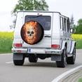thumbnail image 7 of Kll Satanic Skull In Flames In The Darkness Tire Cover,Universal Wheel Tire Cover For Trailer, Rv, Suv, Truck,Camper And Many Vehicle,(17 Inch), 7 of 7