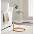 thumbnail image 4 of LumiSource Gold Metal, Clear Glass Round Zenn End Table, 4 of 9