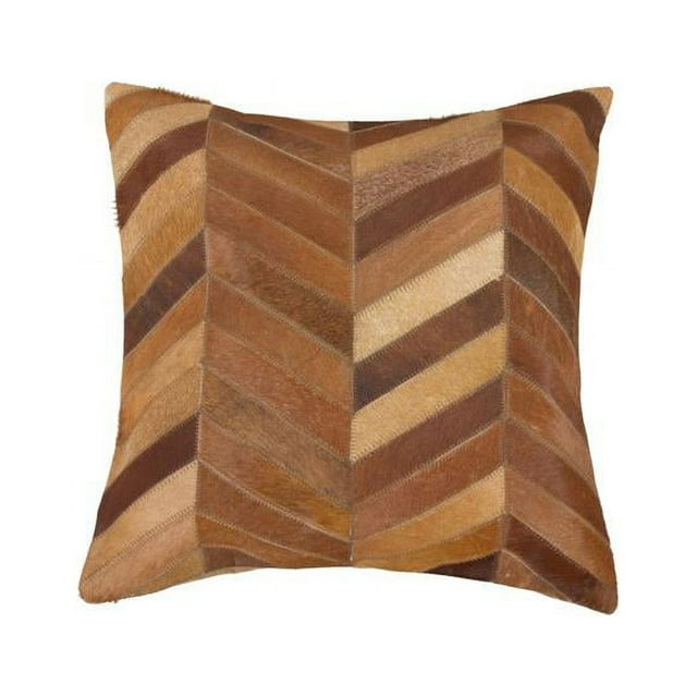 Natural 676685024749 18 x 18 in. Torino Chevron Pillow - Tan