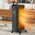 thumbnail image 2 of Costway 1500W Oil Filled Space Heater Electric Heater w/Adjustable Thermostat, 2 of 10