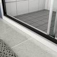 thumbnail image 4 of JimsMaison 44-48" W x 70" H Double Sliding Semi-Frameless Shower Door with 1/4'' (6mm) Tempered Glass, Matte Black, 4 of 14
