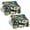 Alfinia Fresco Caspian, variant on Blazing Needles 16-inch Outdoor Spun Polyseter Square Tufted Chair Cushions (Set of 4)