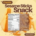 thumbnail image 3 of SweetGourmet Cheddar Sesame Sticks, Cheese Flavored Crunchy Snack, 2 Pound Bag, No Preservatives, No Artificial Flavors, 3 of 8