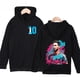 thumbnail image 3 of Sudadera con capucha para niños con estampado de Messi de otoño, sudadera de terciopelo, ropa deportiva informal, parte superior negra adecuada para niños y niñas, 3 of 5
