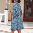 thumbnail image 7 of Neewe Fall Dresses for Women 2025 Boho Floral V Neck Long Sleeve Casual A-Line Mini Dress Sundress with Pocket, 7 of 7