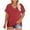 Red, variant on Xixinqiwan Plus Size Tops for Women,Women's Oversized V Neck Short Sleeve Solid Color Summer Bottom T-shirts Trendy Going Out Tops