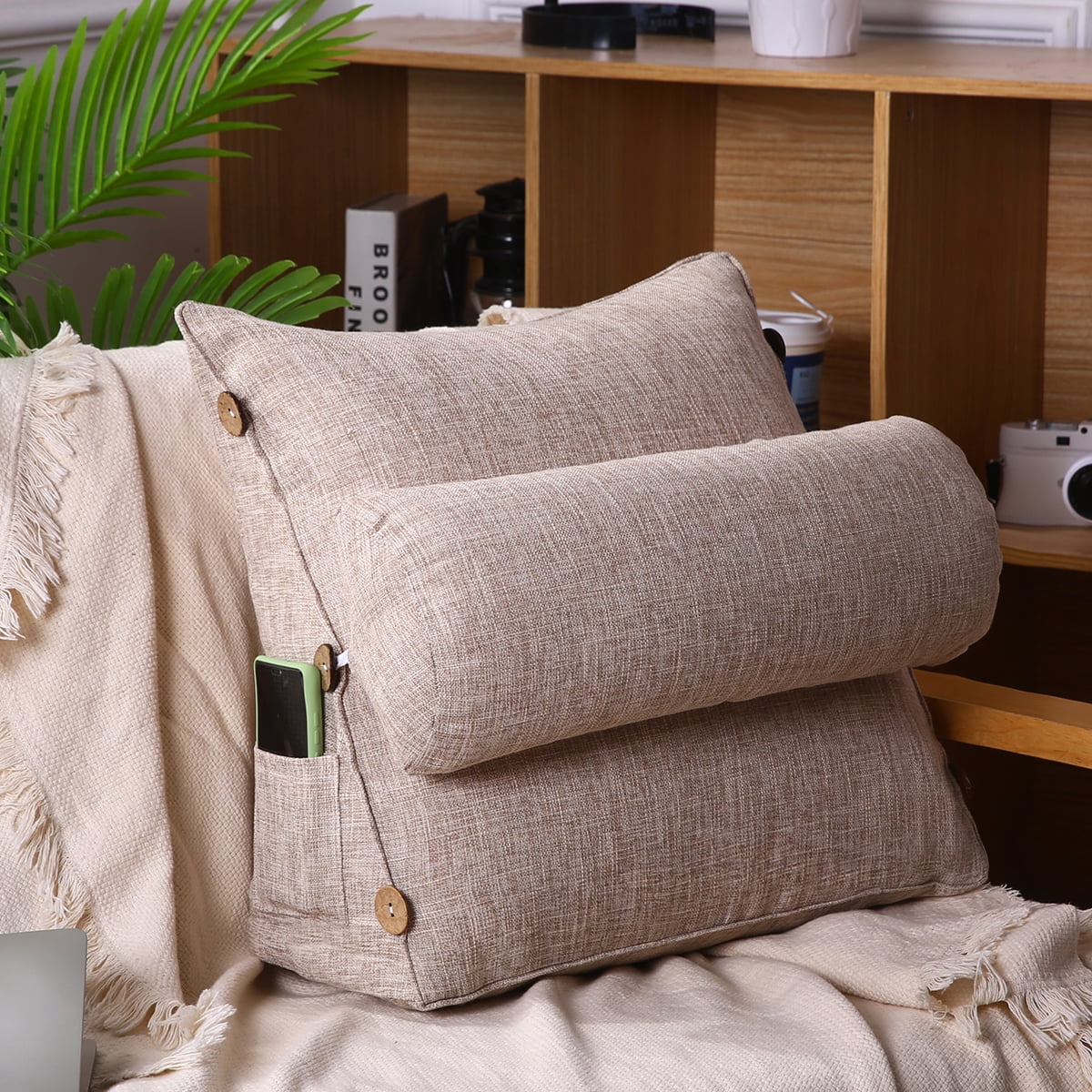 17 7in Sofa Wedge Pillow For Relaxing Lumbar Support Heights Adjustable Back Support Pillow Adult Backrest Lounge Cushion Reading Pillow And Bed Rest Pillow Walmart Com Walmart Com