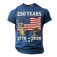 thumbnail image 3 of America 250 Shirt Short Sleeve T Shirt Comfortable Breathable 250Th Mens Graphic Tees Blue S, 3 of 5