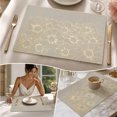 thumbnail image 2 of SLYNSHome Hot Place Mat, Waterproof Heat-Proof Western Food Insulation Pad,Gold Easy-to-Clean Tea Decoration Mat for Home Dining and Kitchen Table, 2 of 6