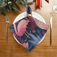 thumbnail image 2 of 6 Pack 20'' x20" Satin Table Napkins Dinner Napkins for wedding Party Decoration events Flamingos and Leopard Print, 2 of 6