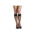 thumbnail image 2 of Hanes Silk Reflections Knee Highs, Reinforced Toe, 6-Pack Jet ONE SIZE Women's, 2 of 5
