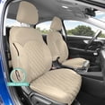 thumbnail image 3 of For 2019-2024 Kia Forte FH Group Neoprene Custom Fit Waterproof Car Seat Covers - Front Set Solid Beige, 3 of 7