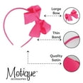 thumbnail image 4 of Motique Accessories Little Girls Headband with Side Grosgrain Bow - Hot Pink, 4 of 5