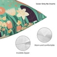 thumbnail image 5 of YFYANG Square Decorative Throw Pillow Case (Without Pillow Insert), Green Vintage Spring Graffiti Bedroom Sofa Car Cushion Cover, 16"x16", 5 of 9