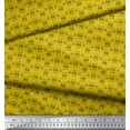 thumbnail image 2 of Soimoi Yellow Velvet Fabric Ribbons & Brown Heart Decor Fabric Printed Yard 58 Inch Wide, 2 of 3