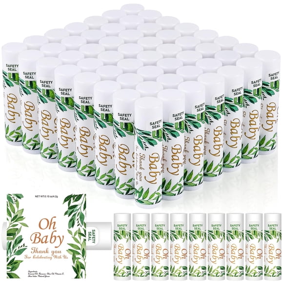 Bálsamo labial Dmsky Baby Shower Favors, 60 unidades, sabor vainilla