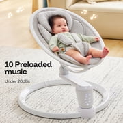 HARPPA Baby Swing for Newborns with Remote Control, 5 Sway Speed, Gray