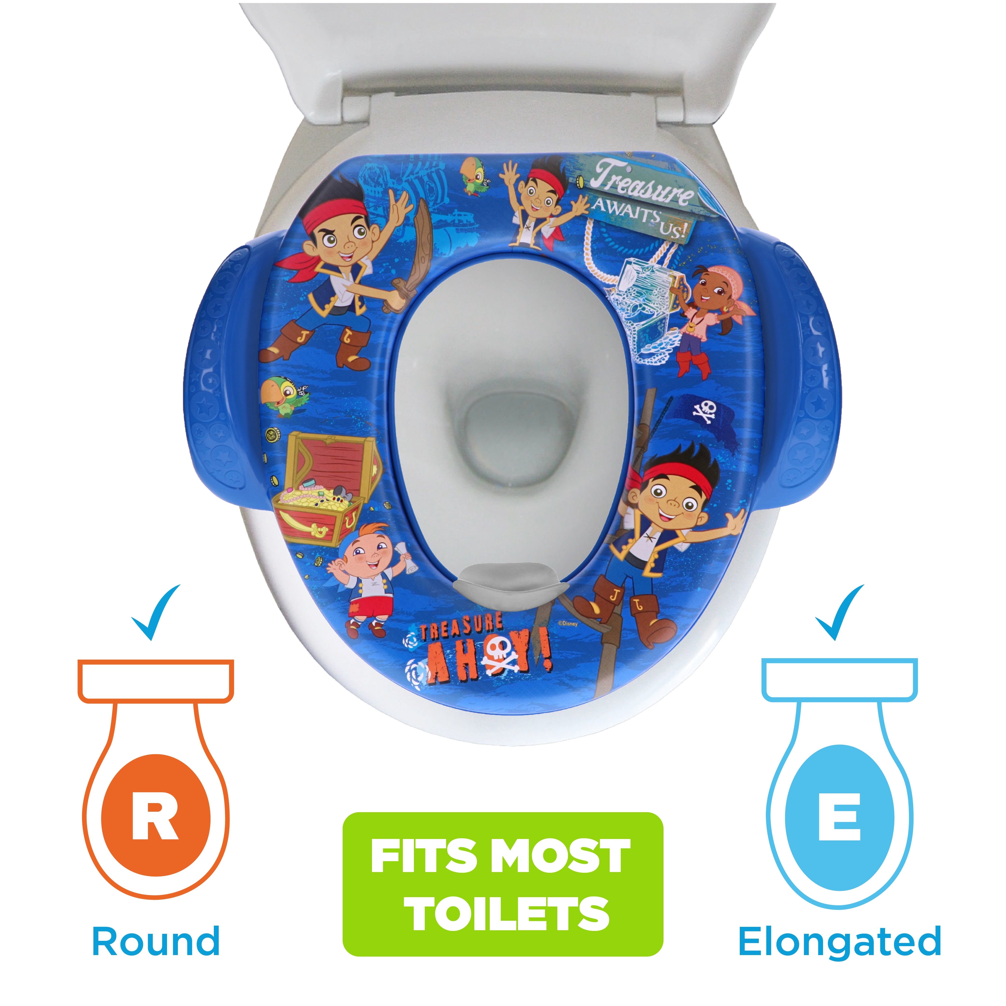 Disney Jake and The Never Land Pirates "Treasure Ahoy" Soft Potty with Potty Hook