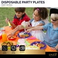 thumbnail image 6 of Disposable Plastic Plates Purple, 10.4 Inches Plastic Dinner Plates, Strong and Sturdy Disposable Plates for Party, Dinner, Holiday, Picnic, or Travel Party Plates, Pack of 50 - By Amcrate, 6 of 6