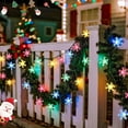 thumbnail image 3 of Guirnalda de luces solares con forma de copo de nieve JMEXSUSS, 9,3 m, 50 LED, impermeables, 3 of 7