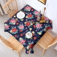 thumbnail image 2 of Pioneer Flower Floral Print Pattern Square Tablecloth, Waterproof Wipeable Spillproof Washable Table Cover for Home Kitchen Party Decor, 42"x42", 2 of 6
