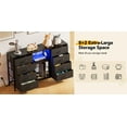 thumbnail image 4 of 8 Drawer Dresser, 52"W TV Dressers for Bedroom, TV Stand for 65" TVs with Power Outlets LED Lights, Fabric Chest of Drawers Storage Organizer - Black, 4 of 8