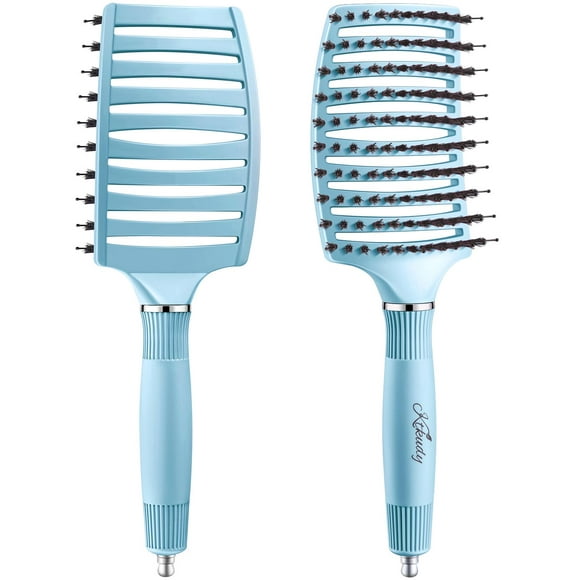 KTKUDY Detangling Hair Brush for Color-Treated Fine & Fragile Hair Types - Eliminates Knots & Reduces Breakage Hairbrush for Wet & Dry Hair - Tangle Free Detangler Brush For Women Men & Kids