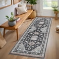 thumbnail image 2 of 2x6 Runner Rug, Washable Boho Area Rug Vintage Low Pile Non Slip Carpet for Kitchen Bathroom Living Room, 2 of 6