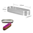 thumbnail image 2 of 15 moldes para tartas ovaladas perforados para hornear de acero inoxidable con forma redonda para tartas, mousse, tartas, quiches, 2 of 6