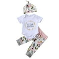thumbnail image 1 of Big Little Sister Matching Set Baby Girl Top Romper Floral Pants Outfit Clothes, 1 of 4
