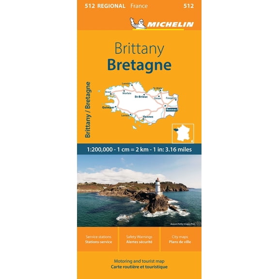 France: Brittany Map 512, (Paperback)