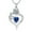Sapphire, variant on SISGEM Birthstone Necklace for Women Sterling Silver Genuine Rose Flower Heart Pendant Necklace for Women Mom