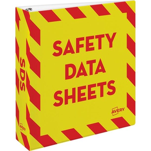 Avery 2 in. Safety Data Sheets Binder Red & Yellow