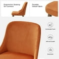 thumbnail image 3 of Velvet Dining Chairs Armless Side Chairs Set of 6 Upholstered Solid Wood Legs Living Room Kitchen Restaurant Orange, 3 of 8