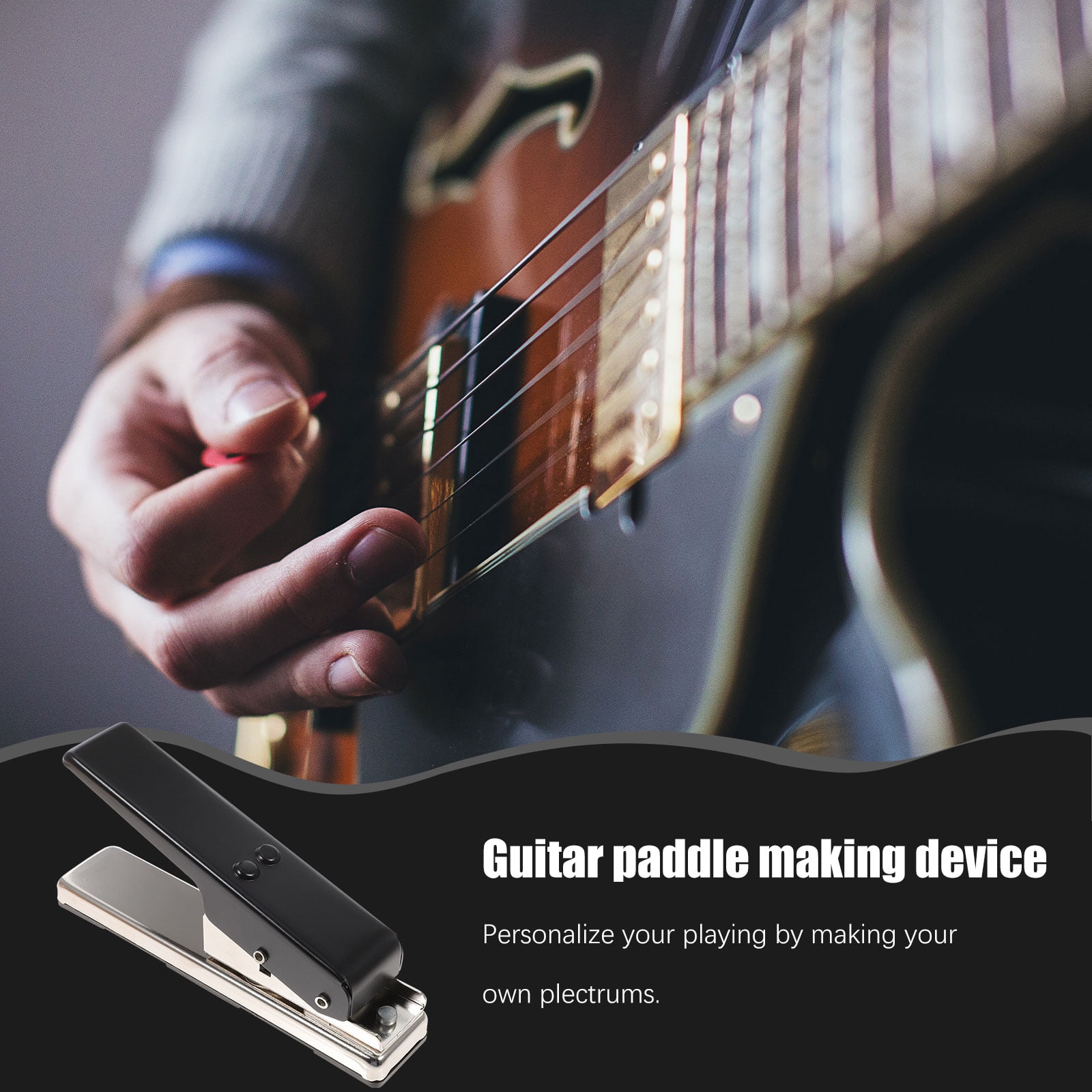 GOOHOCHY 1Pcs Metal Plectrum Maker Punch for DIY Guitar Picks and Music Practice