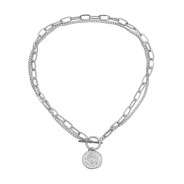 Collar de regalo de las señoras de metal de múltiples capas de la vendimia grandes collares de joyería de metal y colgantes
