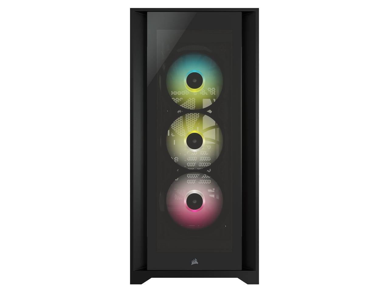Corsair iCUE 5000X RGB Tempered Glass Mid-Tower ATX PC Smart Case, Black,  CC-9011212-WW