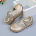 thumbnail image 6 of Quealent Toddler Flower Girl Dress Shoes - Baby Girl Ballet Mary Jane Flats for Party School Wedding Gold for Size 12.5, 6 of 6