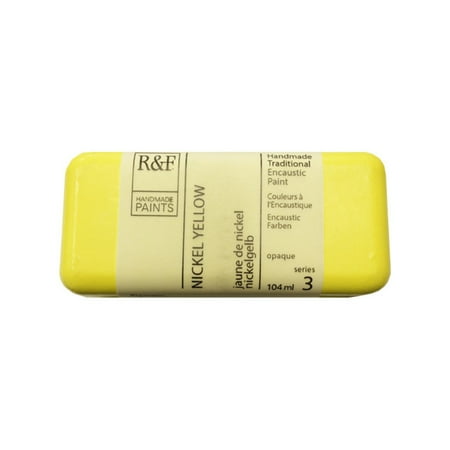 UPC: 0836943007949 | R&F Handmade Paints Encaustic Paint Cakes  104ml Cakes  Nickel Yellow