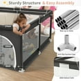thumbnail image 4 of HDJ Baby Playpen,Play Yard,Baby Playard, Toddler Kids Fence with Anti-Slip Base,47"*47",Black, 4 of 7