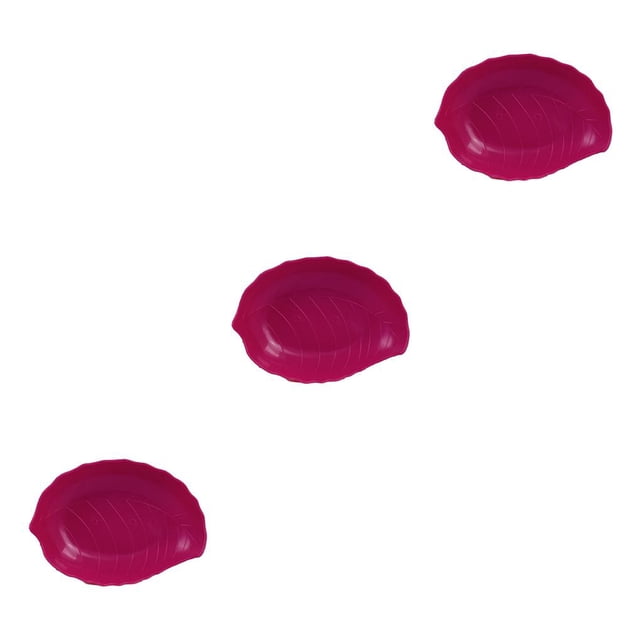 Guardoinrt Snack Plateau Bonbons Assiette Fruit Panier Taille Compacte Feuille Multifonctions Partie Accessoire Décoration Mariage Fournitures Rose Rouge 3Set