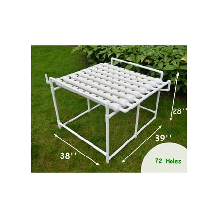 INTBUYING 72 Sites Hydroponic Site Grow Kit Deep Water Culture Garden System Ebb and