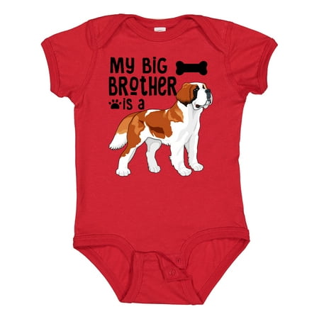 

Inktastic My Big Brother is a Saint Bernard Boys or Girls Baby Bodysuit